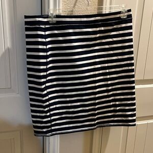 Old Navy Navy and White Striped Pencil Skirt